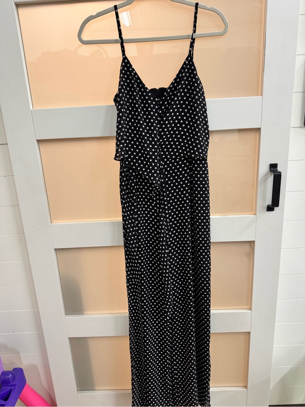 Michael Kors Black Polka Dot Romper/Pantsuit with Spaghetti Straps